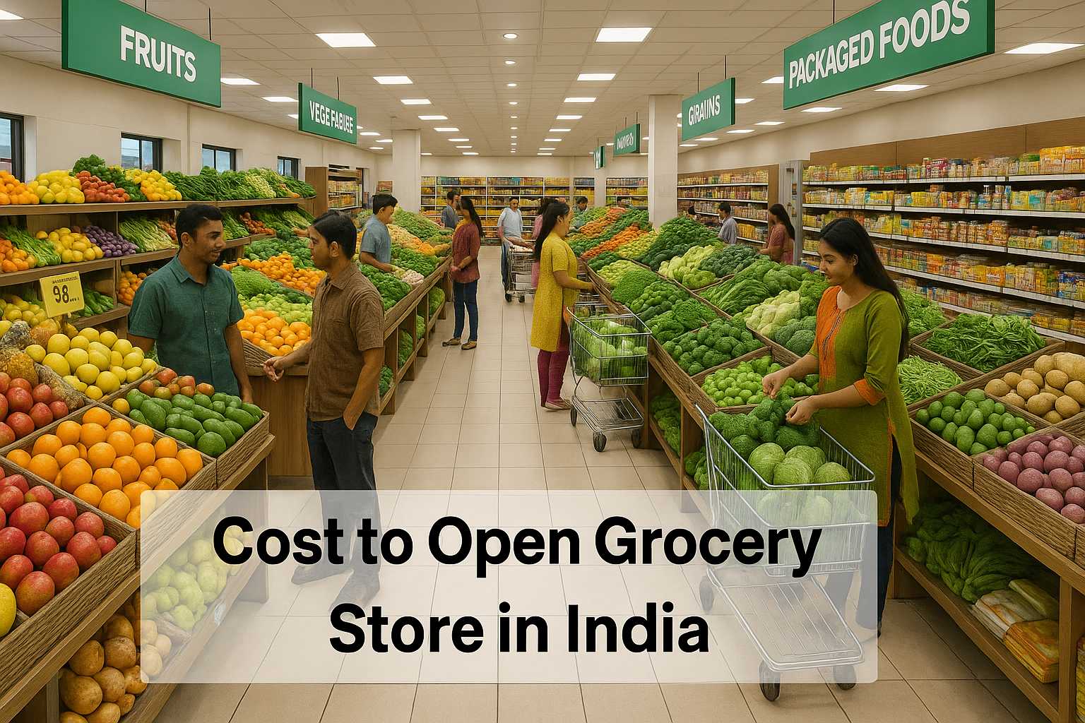 Indian Grocery Market Scene